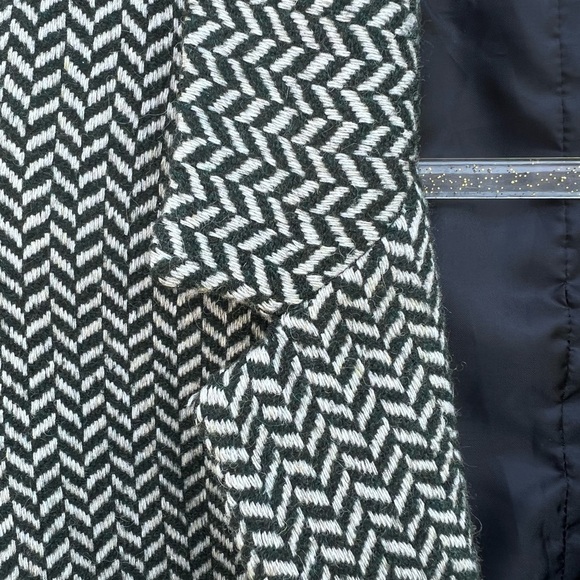 ANINE BING Fishbone Blazer Wool Blend Relaxed Fit Women’s XS Black/Green/White - Picture 8 of 15